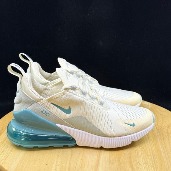 Nike Air Max 270 Shoes (Denim Turquoise/Light Silver/Soft Pearl) Size 6.5Y/ 8 W - Picture 5 of 9